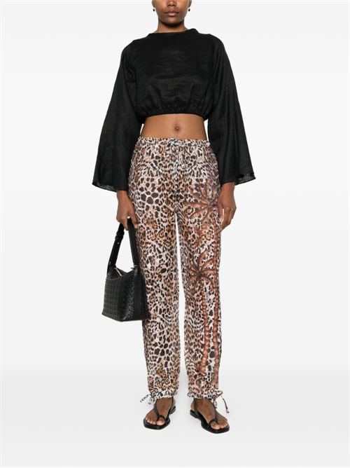 Pantalone donna Pin-Up Stars animalier marrone PIN-UP Stars | PG182PA009